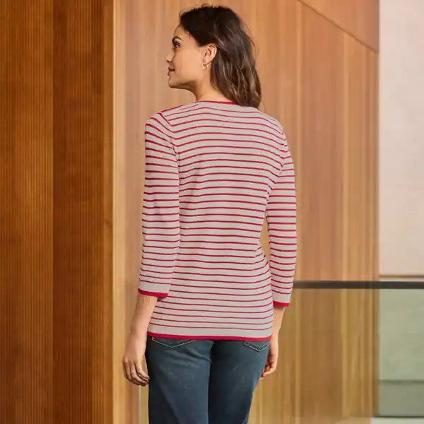 Bild 4 von Damen-Pullover mit Streifenmuster