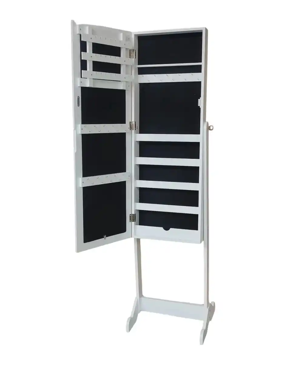 Bild 2 von Schmuckschrank mit Spiegel, ca. 40 x 35 x 150 cm – Weiß