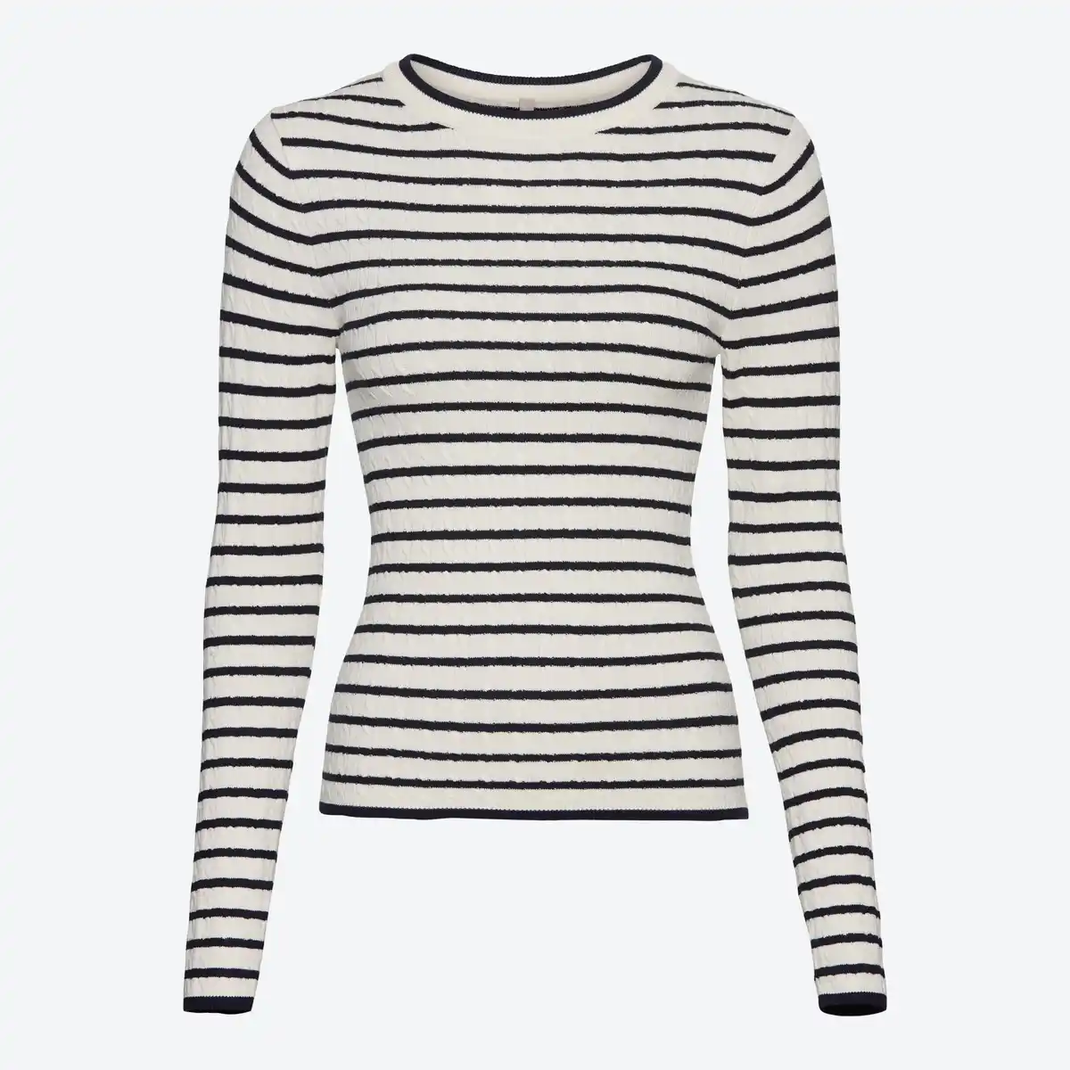 Bild 3 von Damen-Zopfstrickpullover mit Ringelmusterung