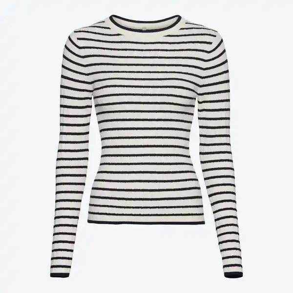 Bild 3 von Damen-Zopfstrickpullover mit Ringelmusterung