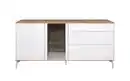 Bild 2 von Mäusbacher - Lowboard Faro, weiß/Asteiche, 80 cm, inkl. Push-to-Open Funktion