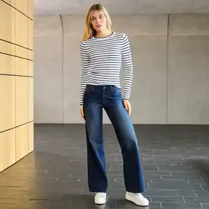 Damen-Wideleg-Jeans im 5-Pocket-Design