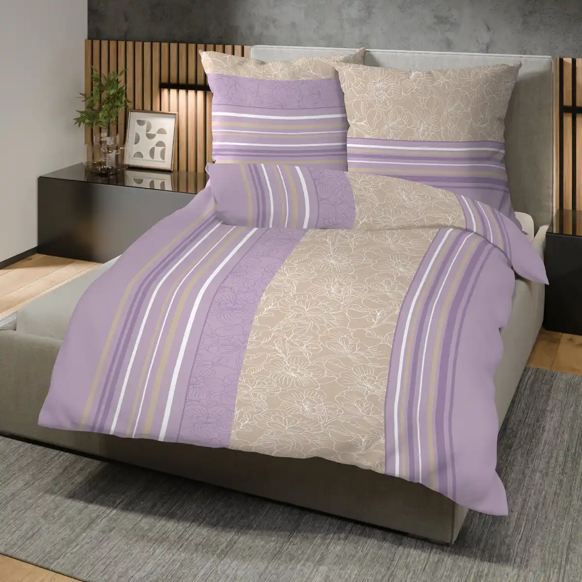 Bild 1 von Renforcé-Bettwäsche-Garnitur im Streifen-Design