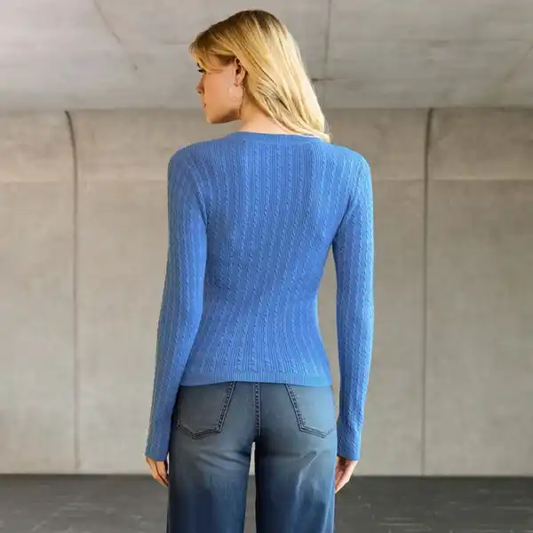 Bild 4 von Damen-Pullover mit Zopfmusterung