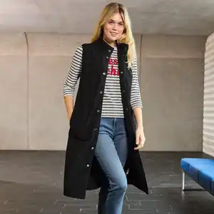 Damen-Fleeceweste mit Knopfleiste