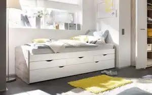 Tandemliege Nessi, Sandeiche-Nachbildung/weiß