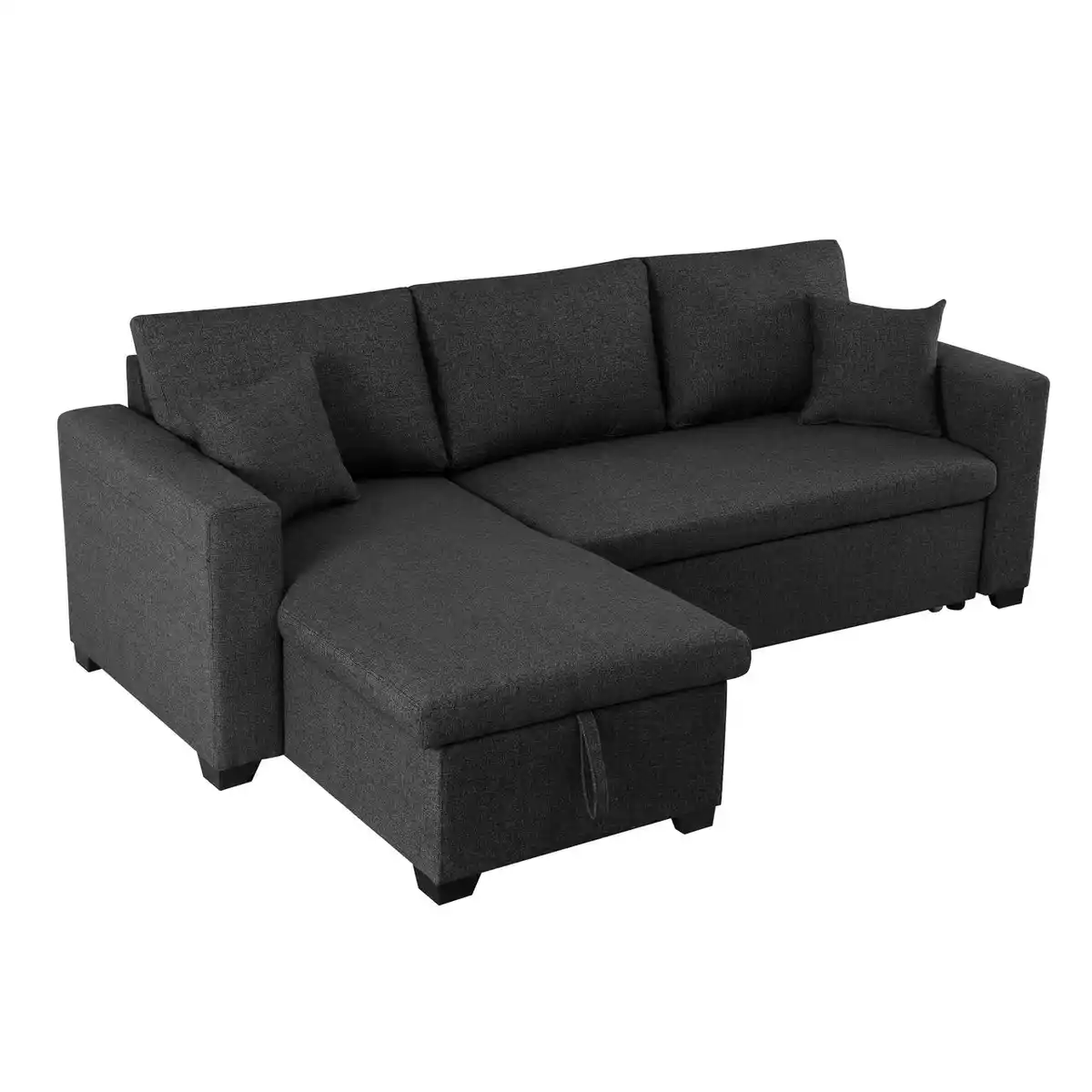 Bild 1 von Ecksofa mit Stauraum & Schlaffunktion, ca. 224 x 146 x 88 cm - Dunkelgrau
