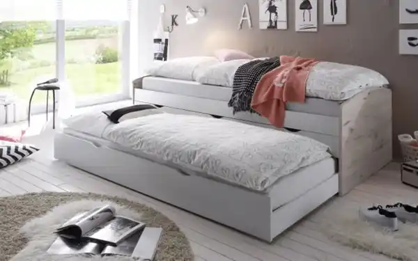 Bild 4 von Tandemliege Nessi, Sandeiche-Nachbildung/weiß