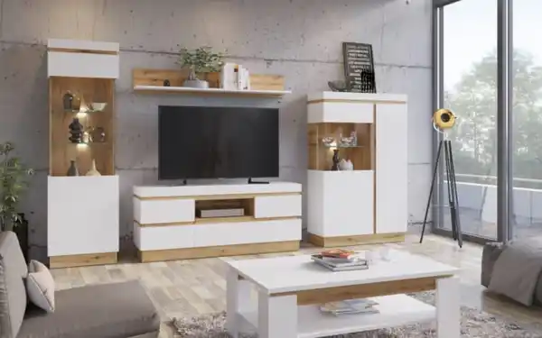 Bild 3 von Wojcik Meble Sp. z.o.o - Wandboard Calabria, weiß/Eiche Nachbildung