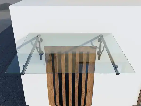 Bild 4 von Edelstahlvordach Elene, ca. 150 x 90 cm