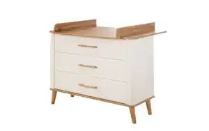 Roba - Wickelkommode Pauline, weiß/Artisan Eiche-Nachbildung, inkl. Wickelansatz