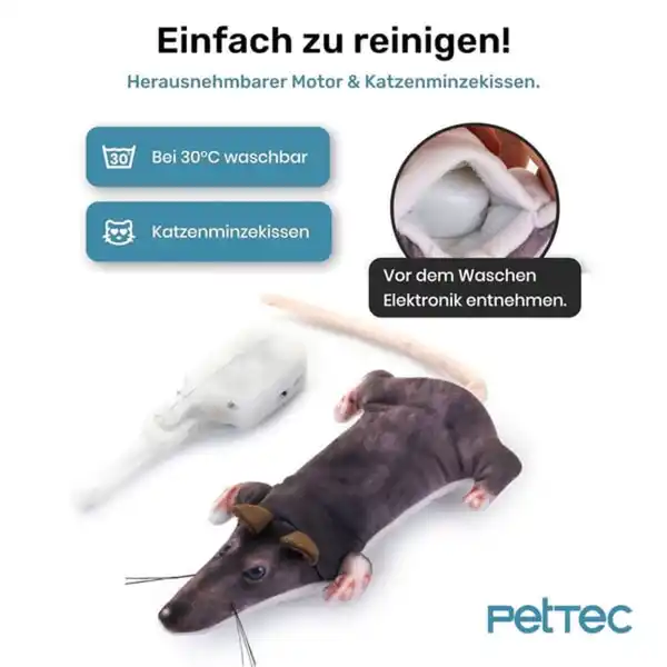 Bild 4 von PetTec interaktives Plüschtier für Katzen - Ratte