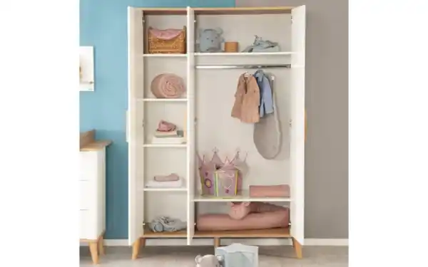 Bild 3 von Roba - Kleiderschrank Pauline, weiß/Artisan Eiche-Nachbildung, inkl. Kleiderstange