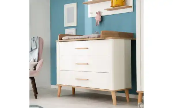 Bild 3 von Roba - Wickelkommode Pauline, weiß/Artisan Eiche-Nachbildung, inkl. Wickelansatz