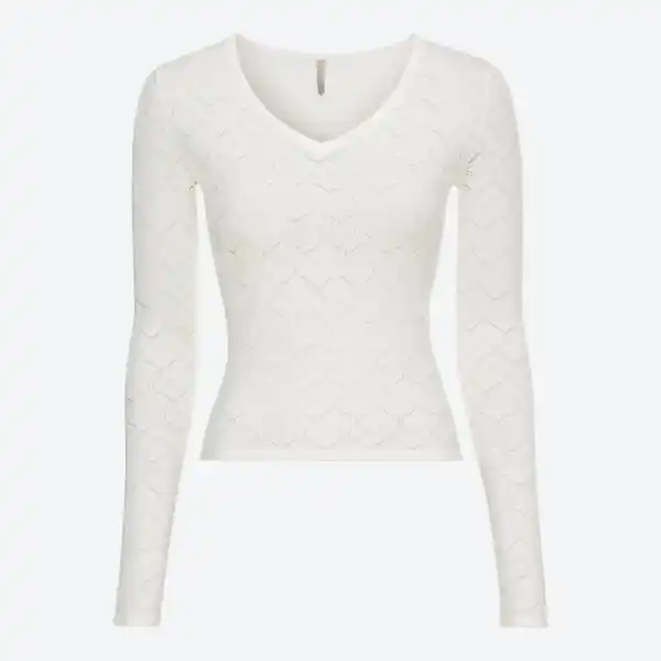 Bild 2 von Damen-Langarmshirt mit V-Ausschnitt