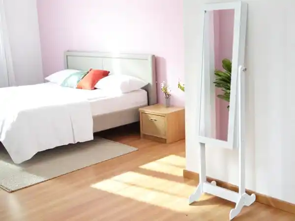 Bild 4 von Schmuckschrank mit Spiegel, ca. 40 x 35 x 150 cm – Weiß