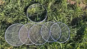 5in1 Garten-Sieb aus Kohlenstoffstahl, oberflächenverzinkt ca. 30 x 30 x 6.5cm