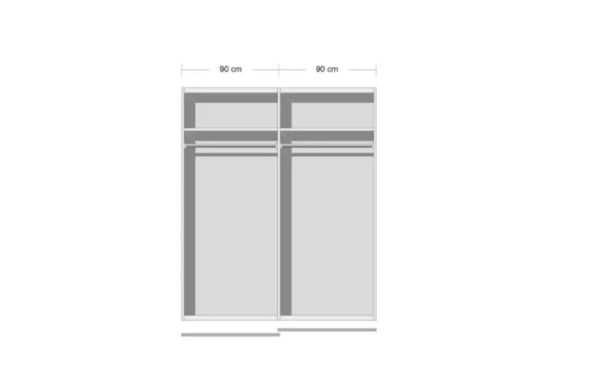 Bild 2 von Rauch - Schwebetürenschrank Quadra, alpinweiß, 181 x210 cm