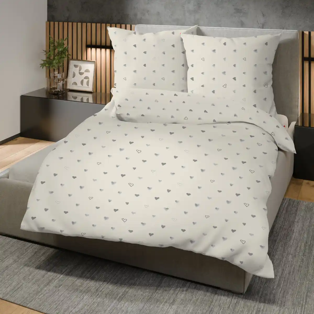 Bild 1 von Renforcé-Bettwäsche-Garnitur aus reiner Baumwolle