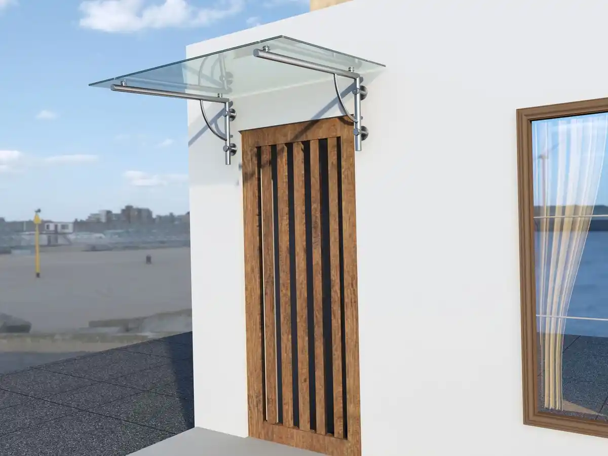 Bild 2 von Edelstahlvordach Elene, ca. 150 x 90 cm