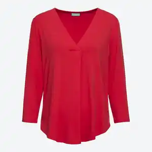 Damen-Langarmshirt mit V-Ausschnitt