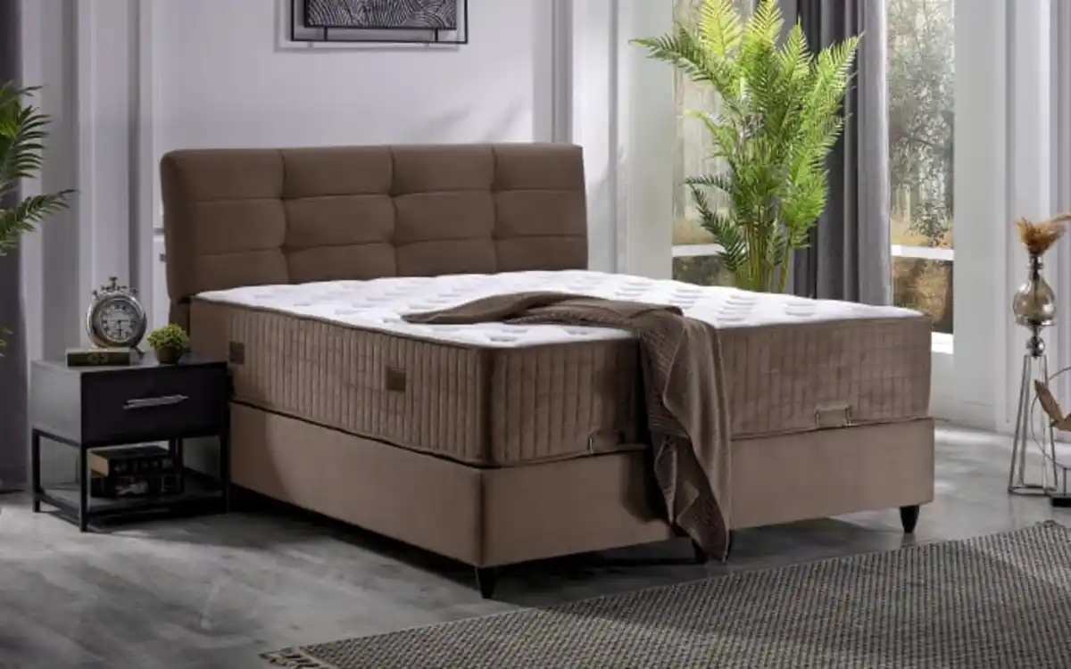 Bild 1 von Polsterbett Naomi, braun, 180 x 200 cm, inkl. Bettkasten