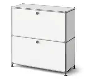 Metall-Kommode »CN3 Slim Line« mit 2 Klappenfächern, weiß