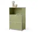 Bild 1 von Metall-Kommode »CN3« mit 2 versetzbaren Klappenfächern, pistazie