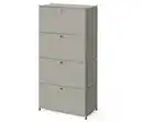 Bild 1 von Metall-Highboard »CN3« mit 4 Klappenfächern, hellgrau