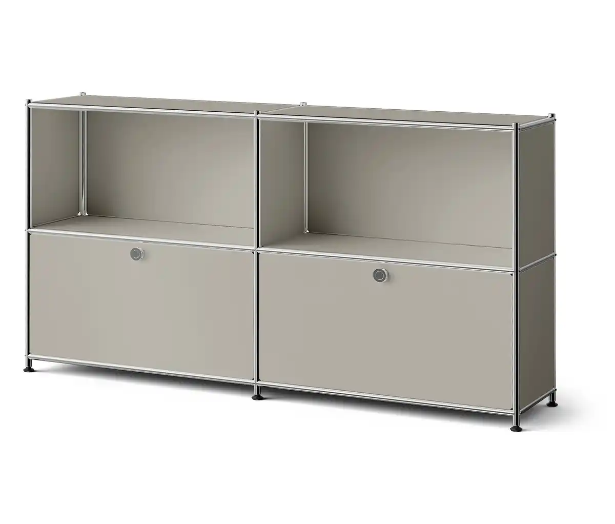 Bild 1 von Metall-Sideboard »CN3 Slim Line« mit 2 versetzbaren Klappenfächern, hellgrau