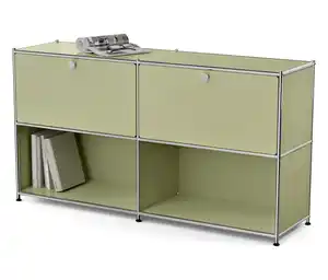 Metall-Sideboard »CN3« mit 2 versetzbaren Klappenfächern, pistazie