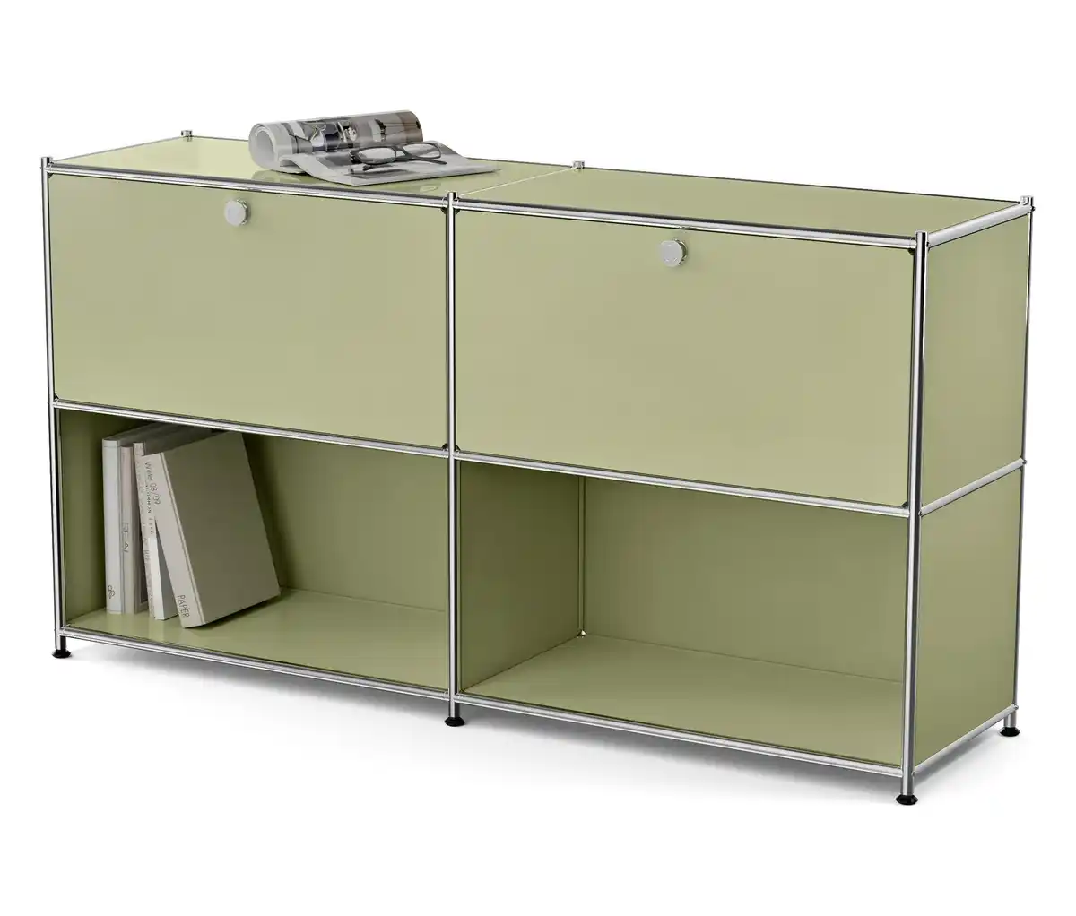 Bild 1 von Metall-Sideboard »CN3« mit 2 versetzbaren Klappenfächern, pistazie