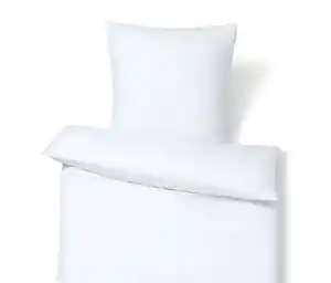 Baumwollsatin-Bettwäsche, weiß, Normalgröße
