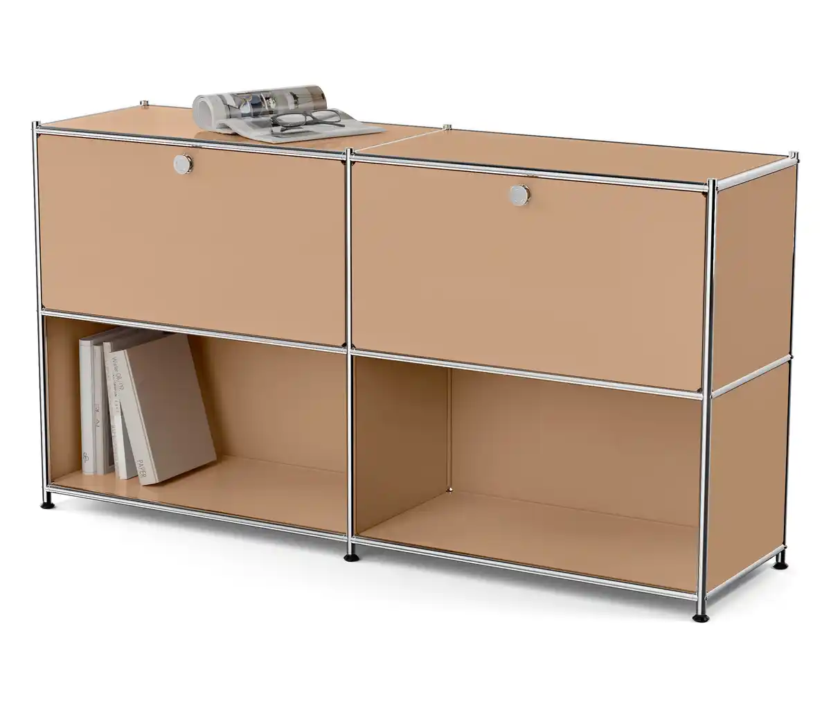 Bild 1 von Metall-Sideboard »CN3« mit 2 versetzbaren Klappenfächern, toffee