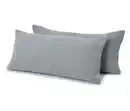 Bild 1 von 2 Musselin-Kopfkissenbezüge, grau, ca. 80 x 40 cm