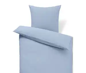 Perkal-Bettwäsche, hellblau, Normalgröße