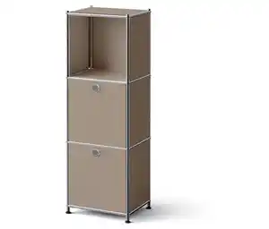 Kommode »Metall CN3 Slim Line« mit 2 Klappenfächern, taupe