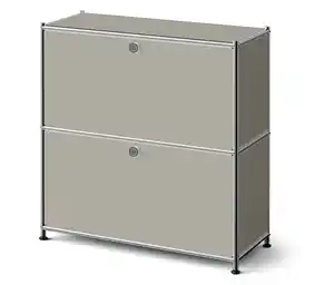 Metall-Kommode »CN3 Slim Line« mit 2 Klappenfächern, hellgrau
