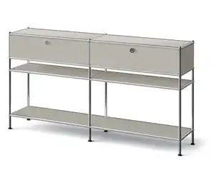 Metall-Konsole »CN3 Slim Line« mit 2 Schubladen, hellgrau