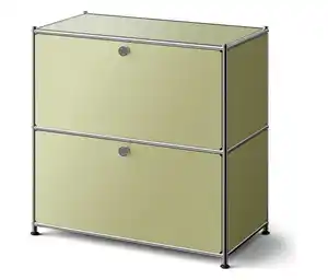 Niedrige Metall-Kommode »CN3« mit Klappenfächern, pistazie