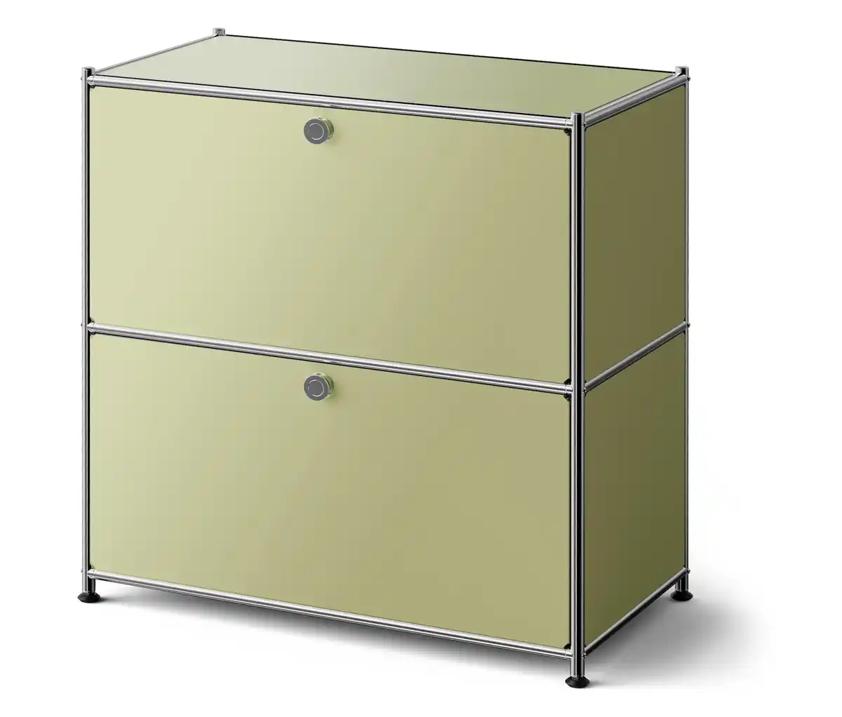 Bild 1 von Niedrige Metall-Kommode »CN3« mit Klappenfächern, pistazie