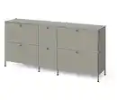 Bild 1 von Großes Metall-Sideboard »CN3« mit 6 Klappenfächern, hellgrau