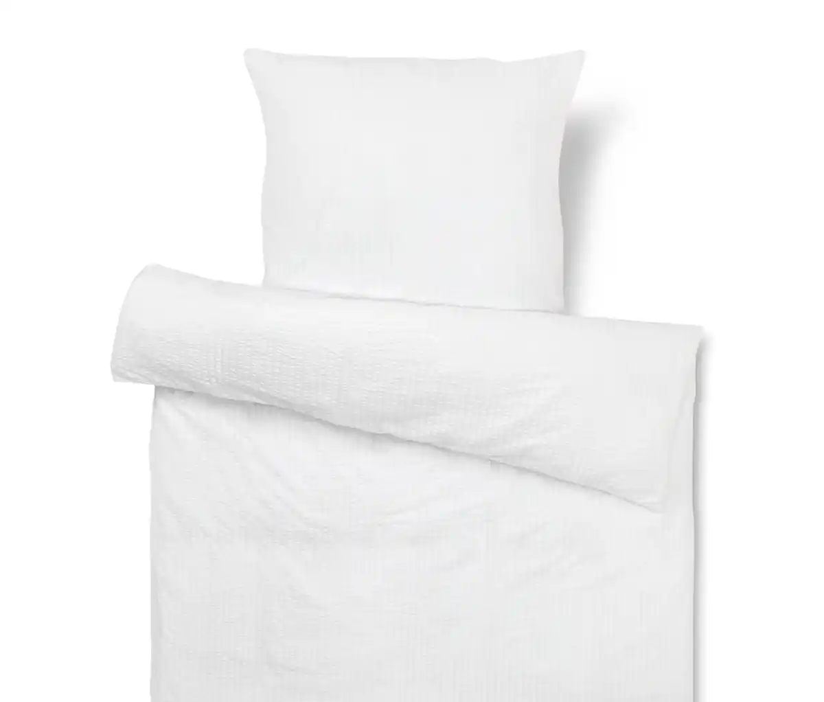 Bild 1 von Seersucker-Bettwäsche, weiß, Normalgröße