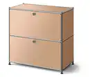 Bild 1 von Niedrige Metall-Kommode »CN3« mit Klappenfächern, toffee