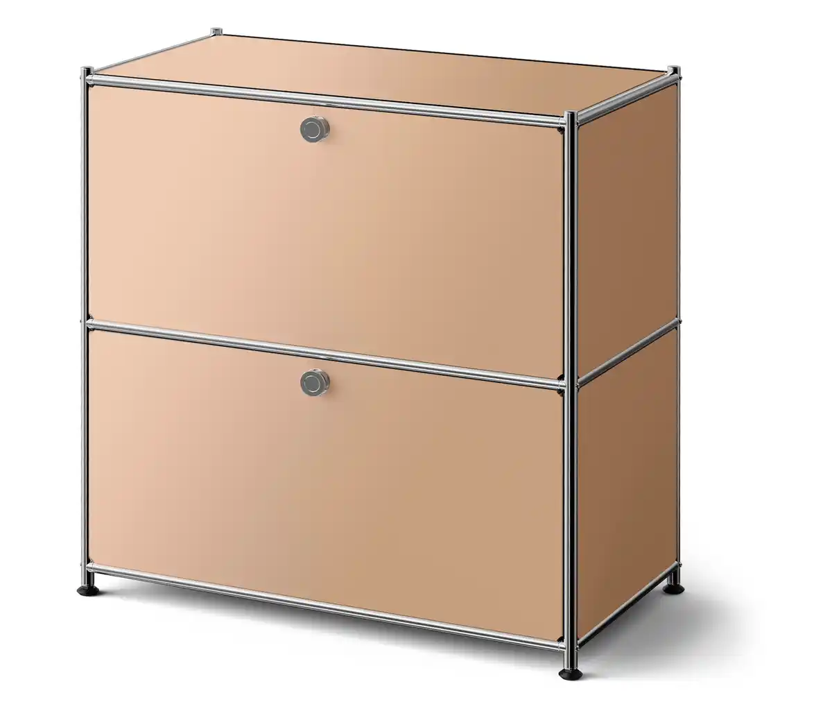 Bild 1 von Niedrige Metall-Kommode »CN3« mit Klappenfächern, toffee