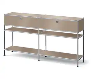 Metall-Konsole »CN3 Slim Line« mit 2 Schubladen, taupe