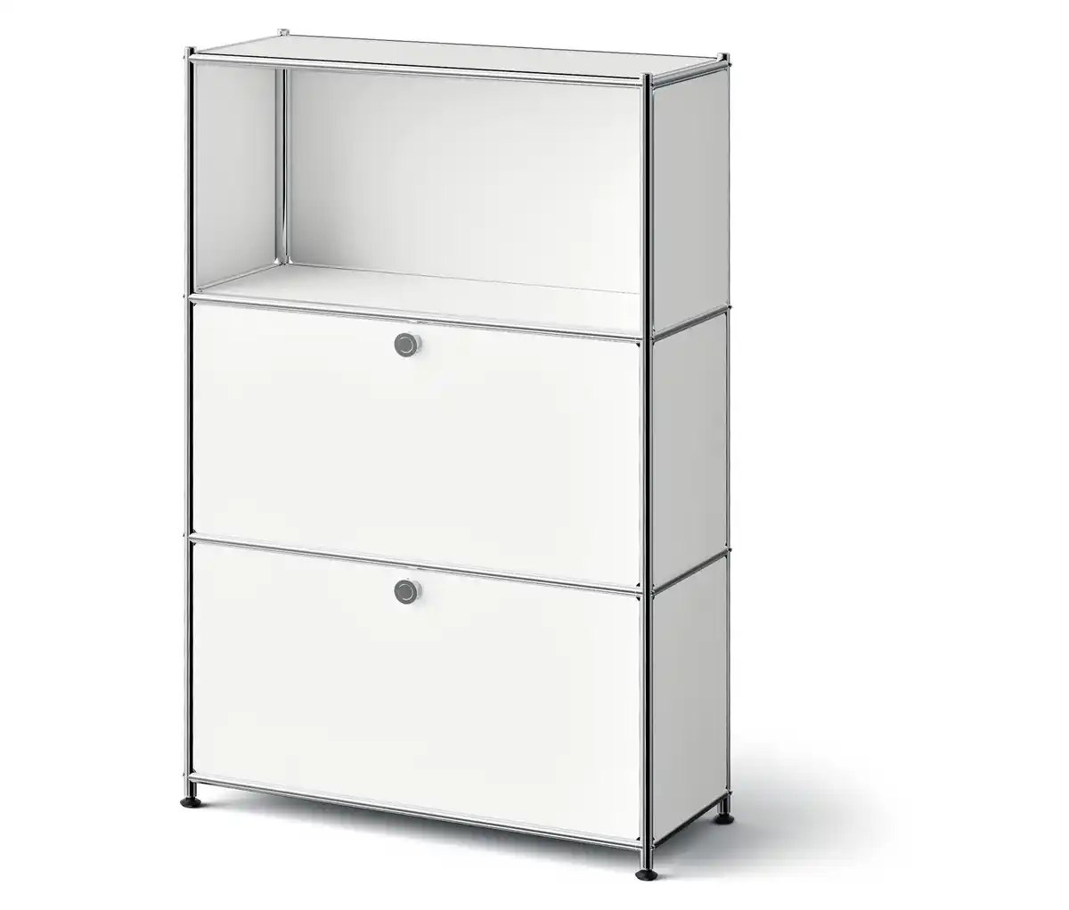 Bild 1 von Metall-Kommode »CN3 Slim Line« mit 2 versetzbaren Klappenfächern, weiß