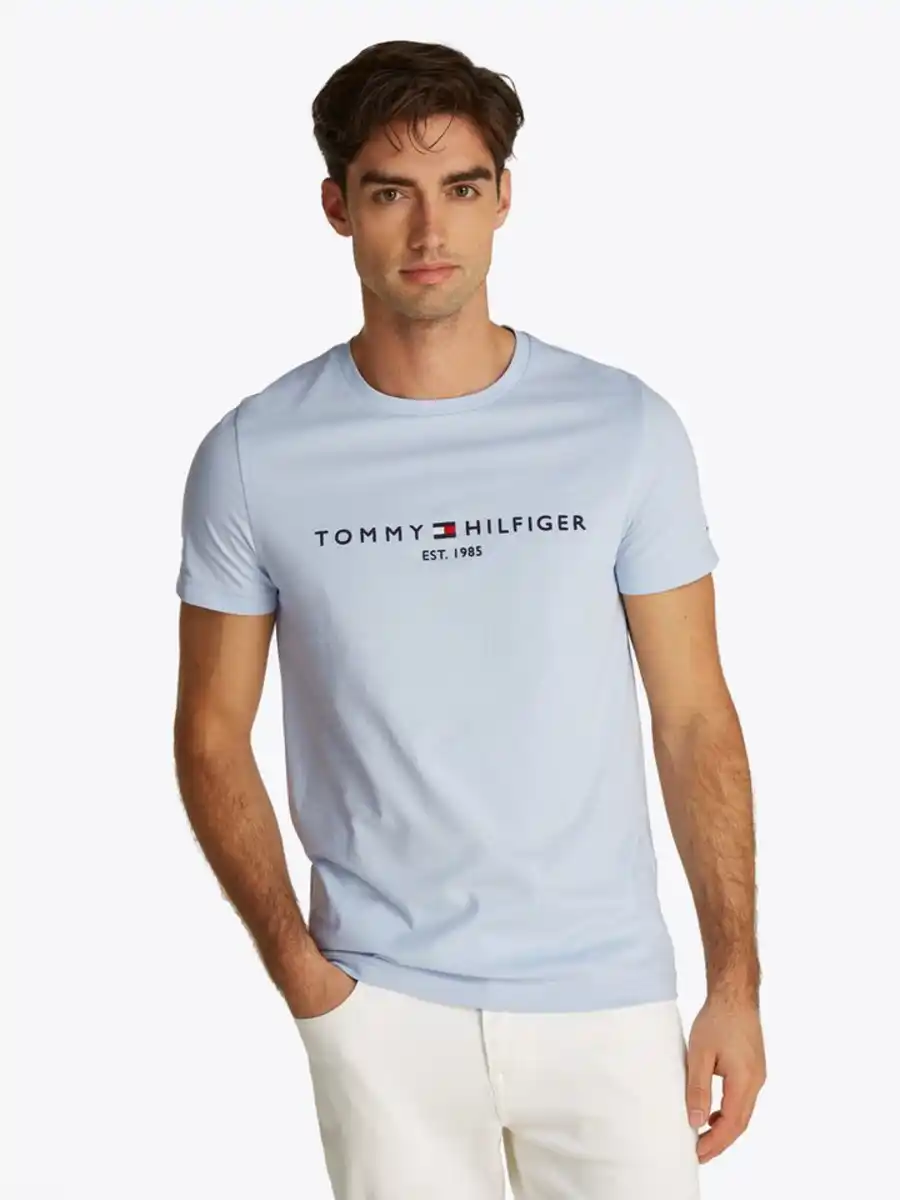 Bild 1 von Tommy Hilfiger T-Shirt TOMMY LOGO TEE aus reiner Baumwolle