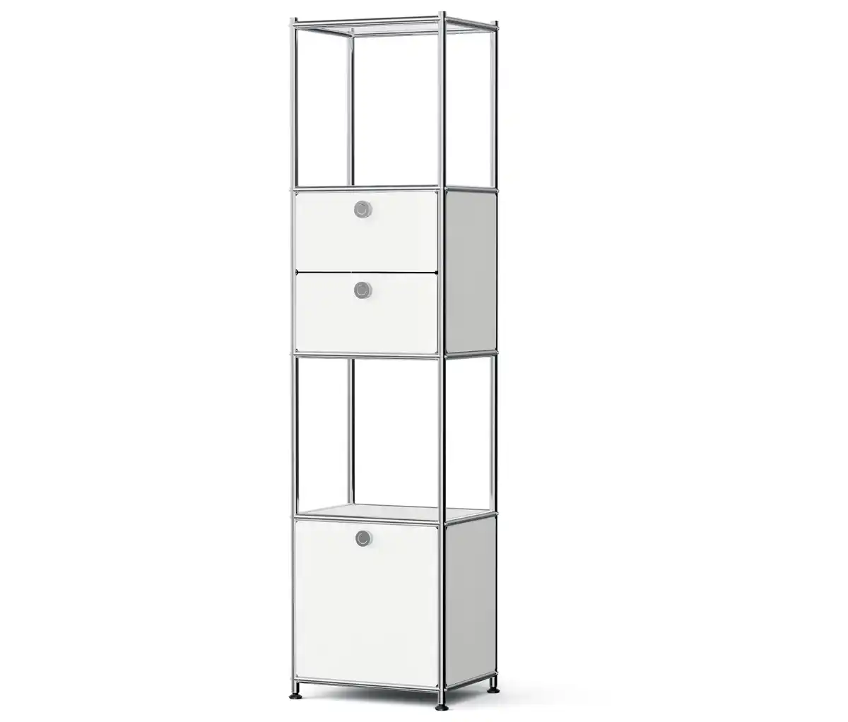 Bild 1 von Metall-Regal »CN3 Slim Line« mit 2 versetzbaren Schubladen und 1 versetzbaren Klappe, weiß