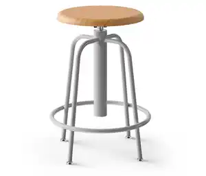 Hocker mit Holzsitzfläche